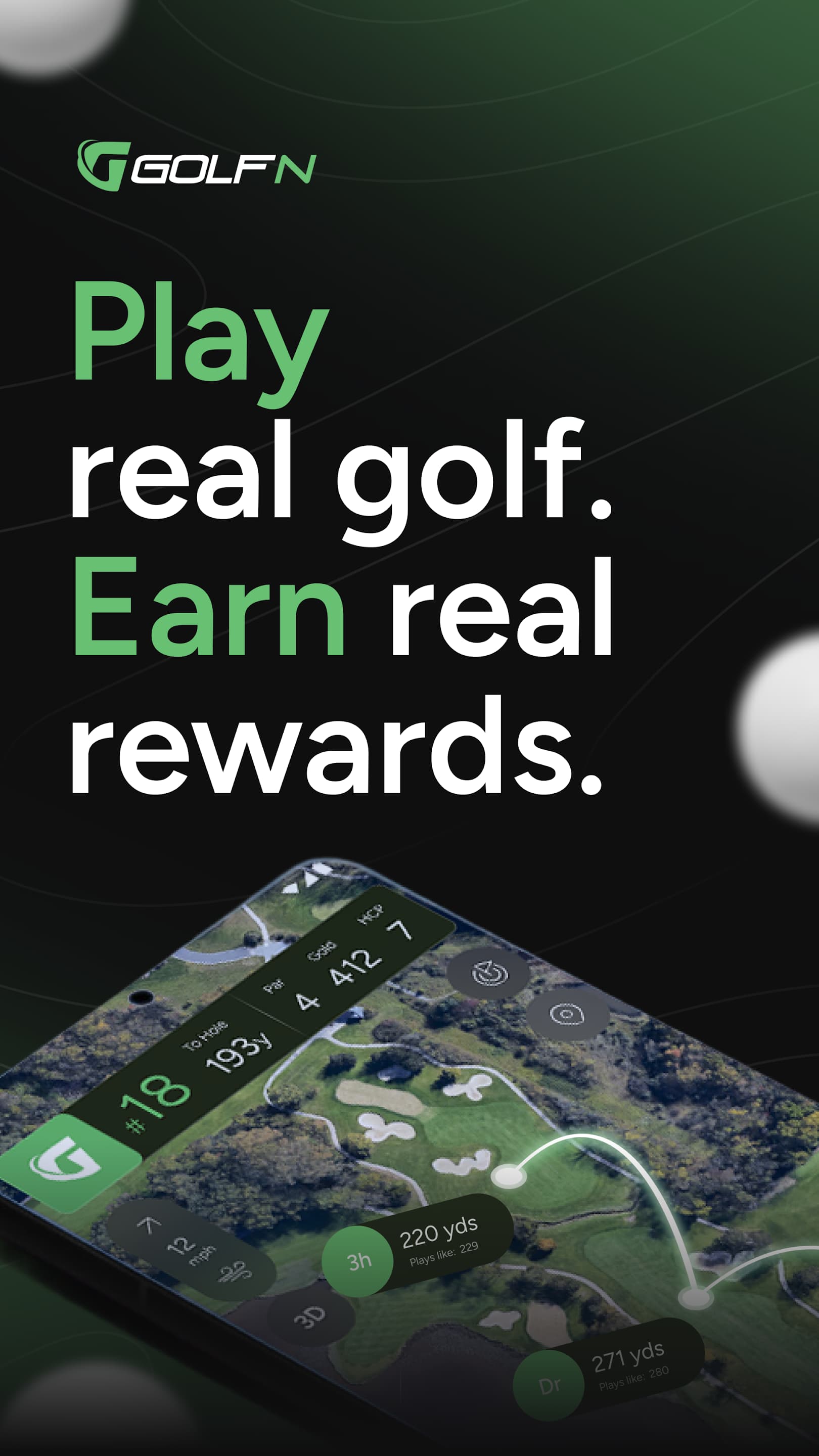 GolfN: Play. Earn. screenshot 1