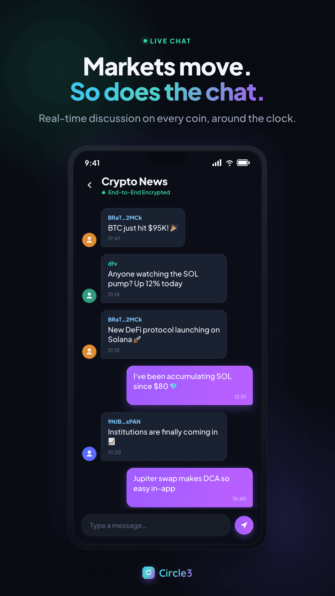 Circle3: Crypto Social screenshot 3