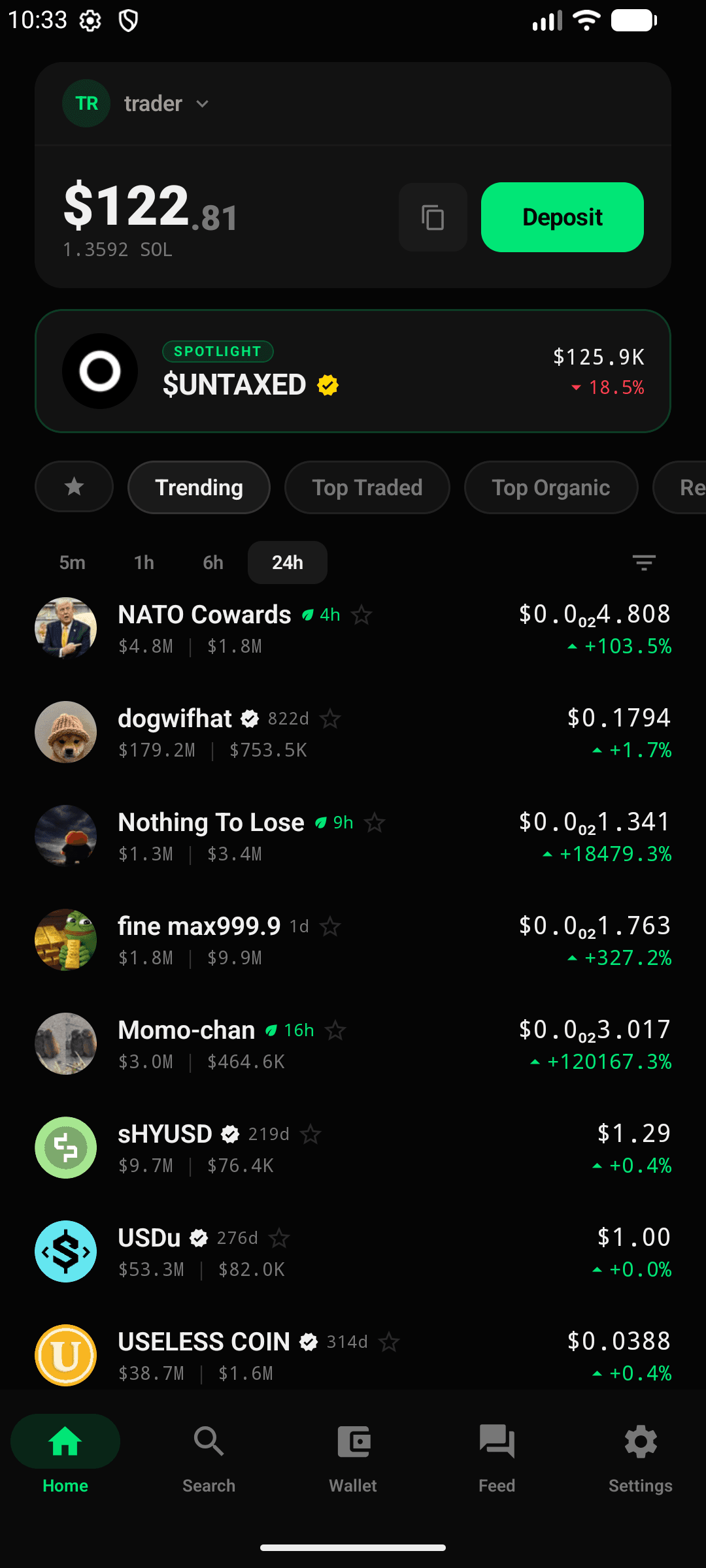 Untaxed Wallet screenshot 2