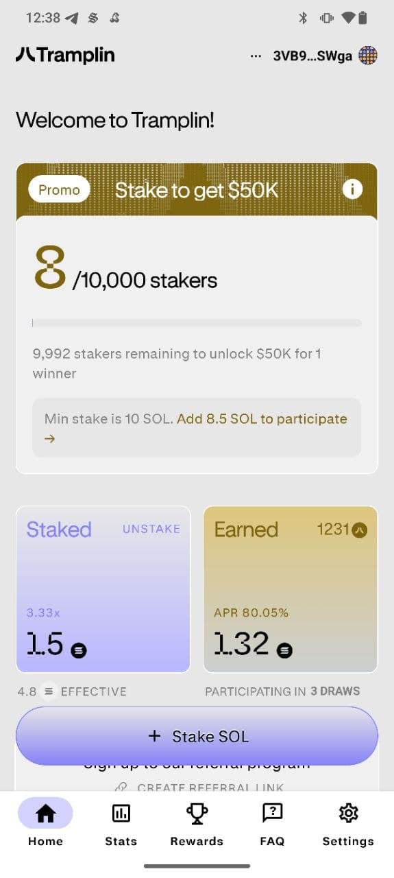 Tramplin.io screenshot 1