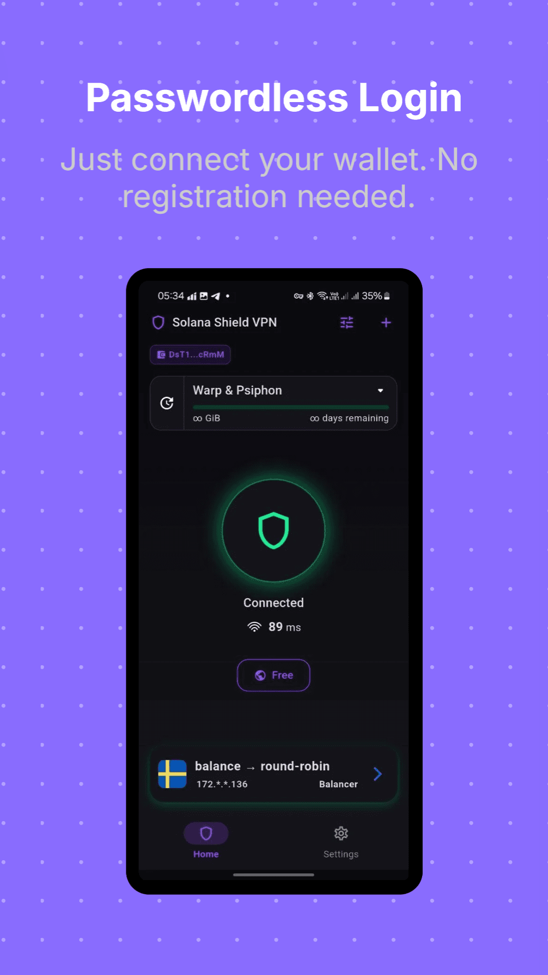 Solana Shield VPN screenshot 2