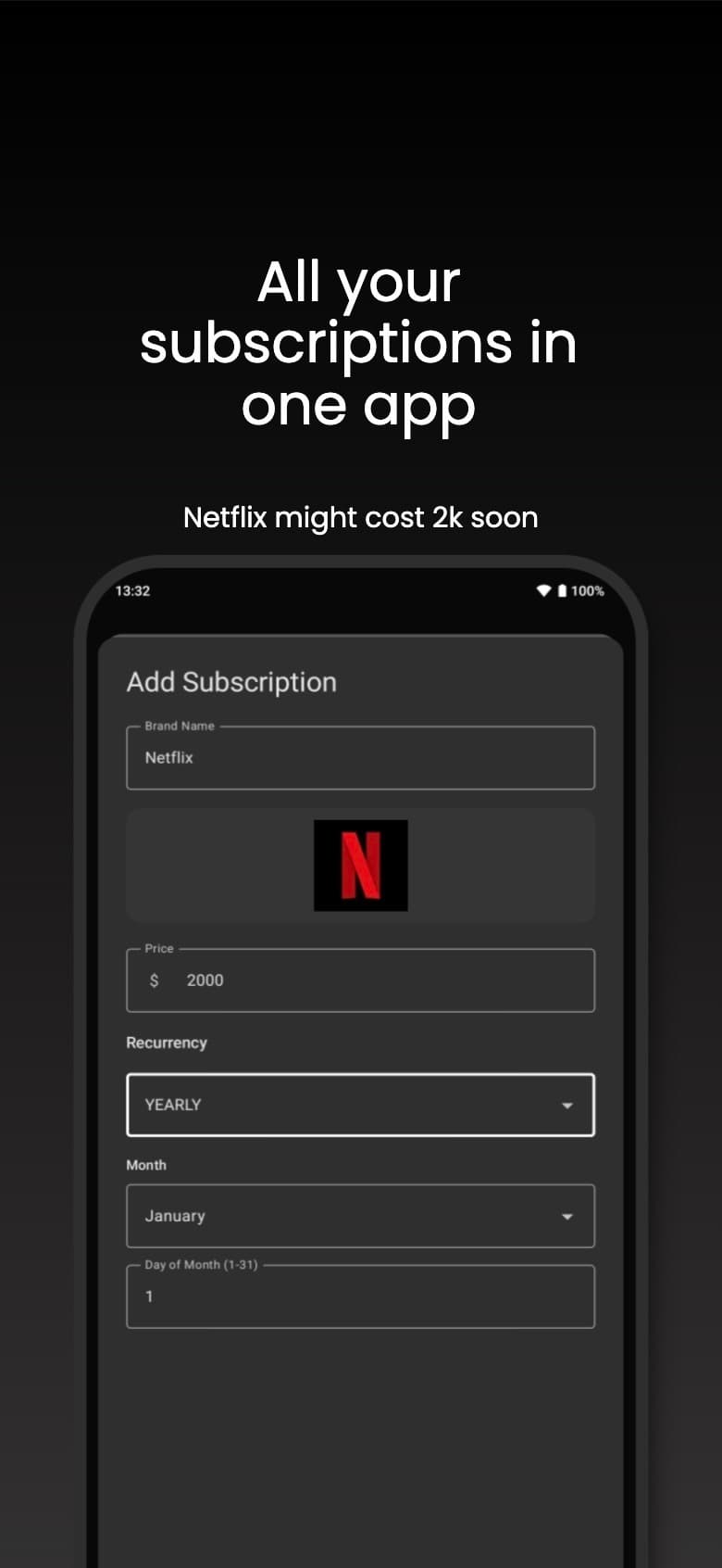 Subscriptions Management screenshot 3