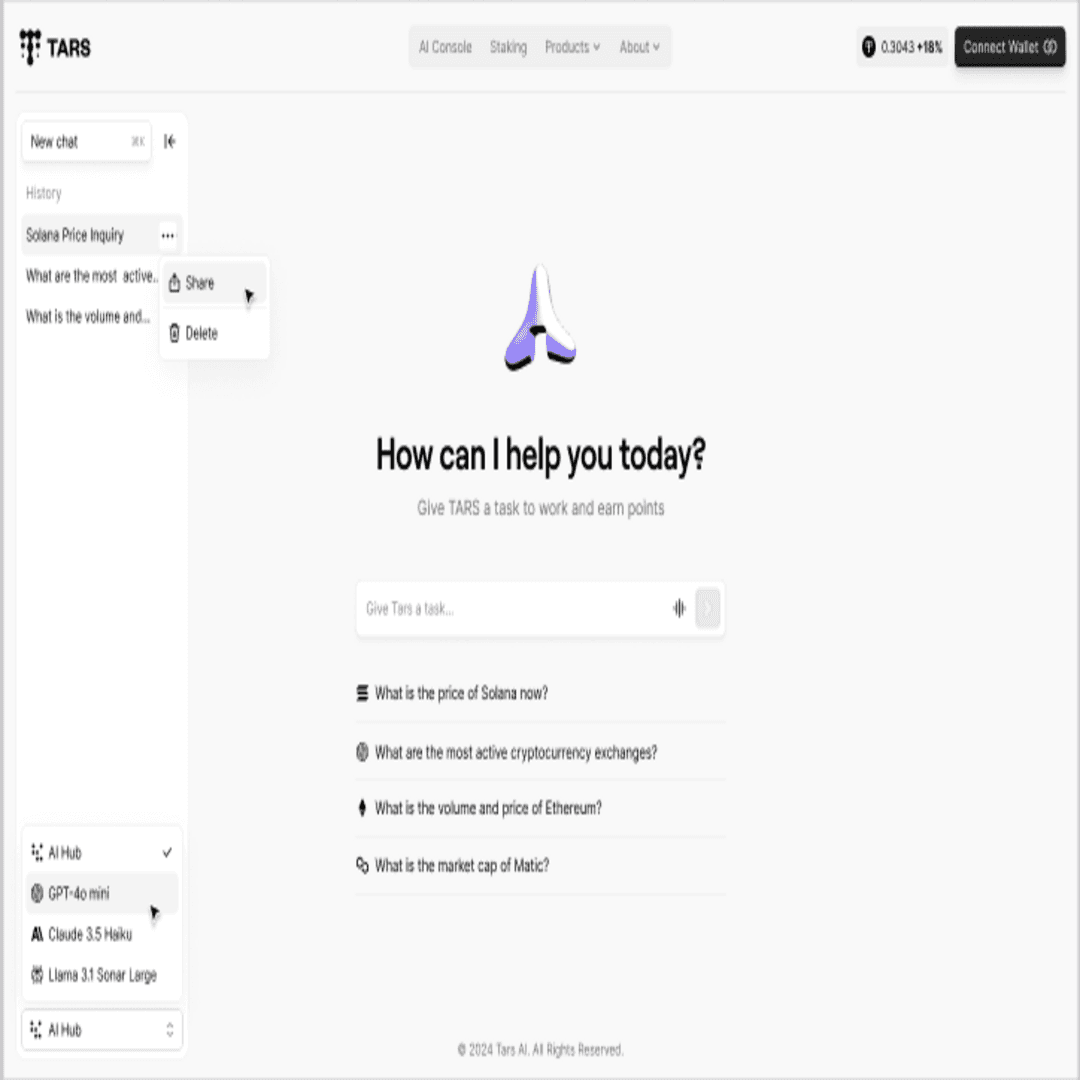 TARS Consumer AI screenshot 1