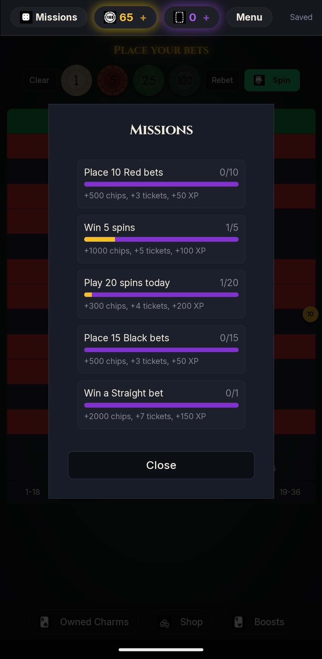 Charm Roulette screenshot 2