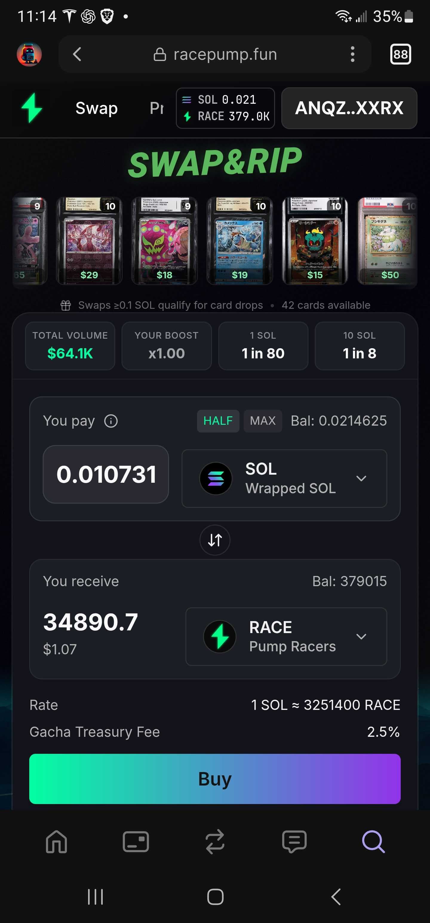 racepump.fun screenshot 1