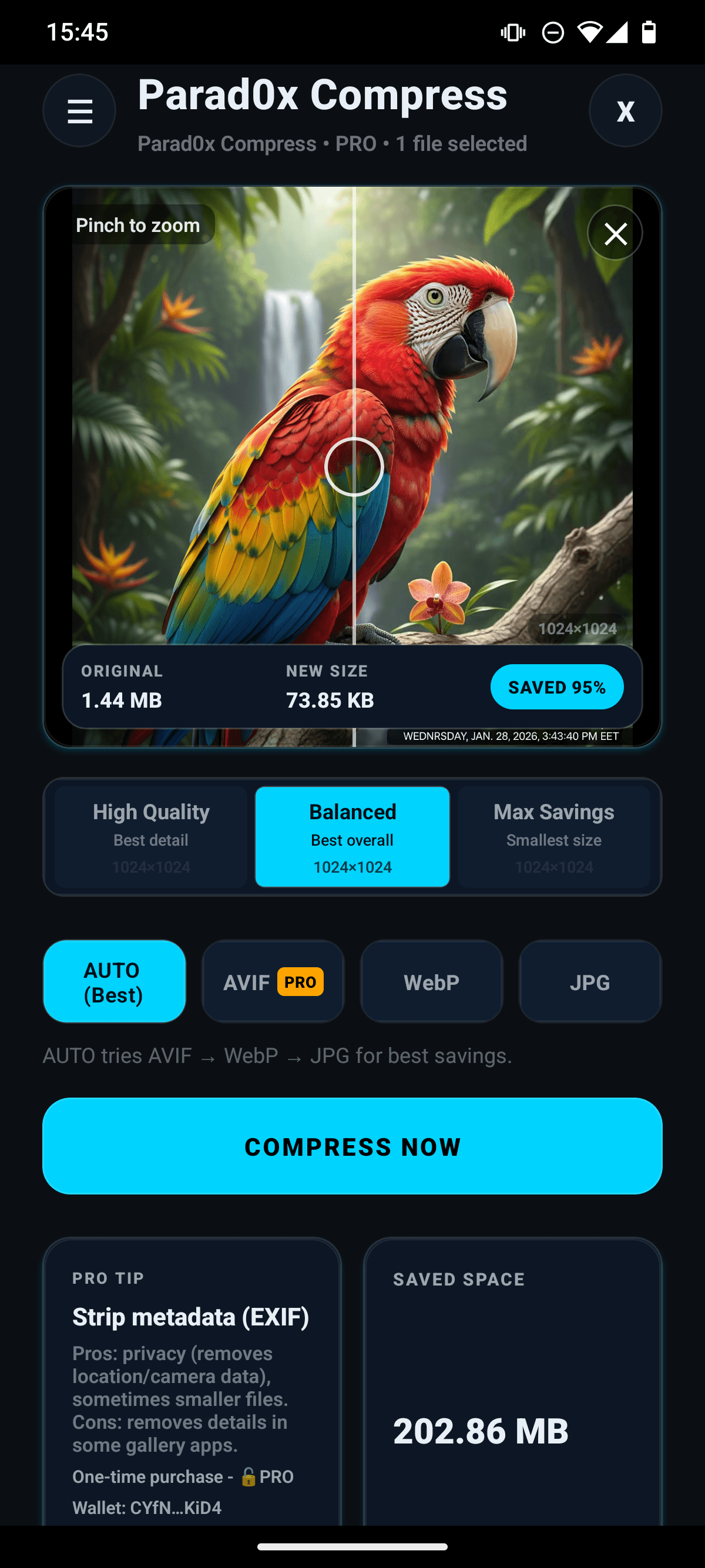 Parad0x Compress screenshot 1