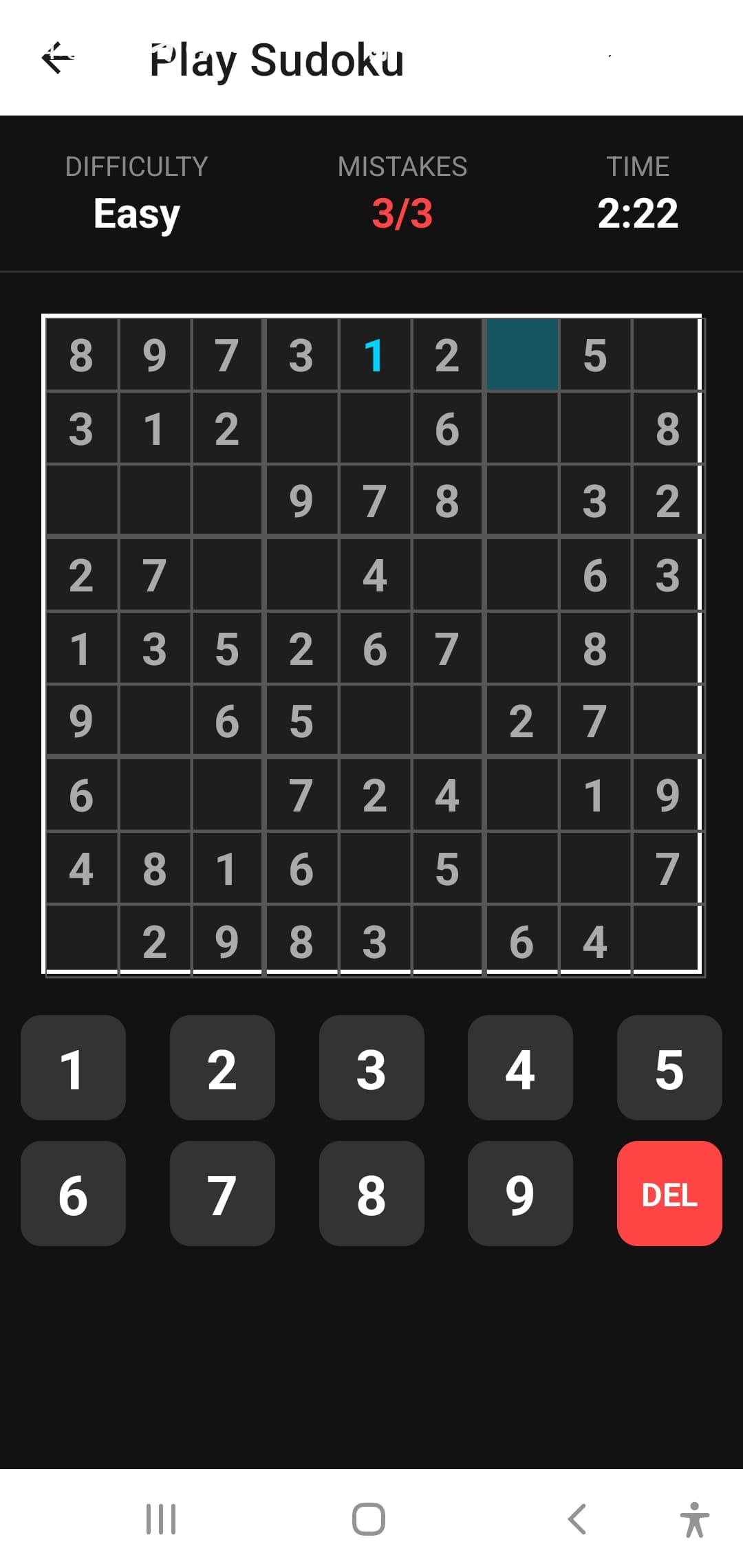 Sudoku screenshot 5