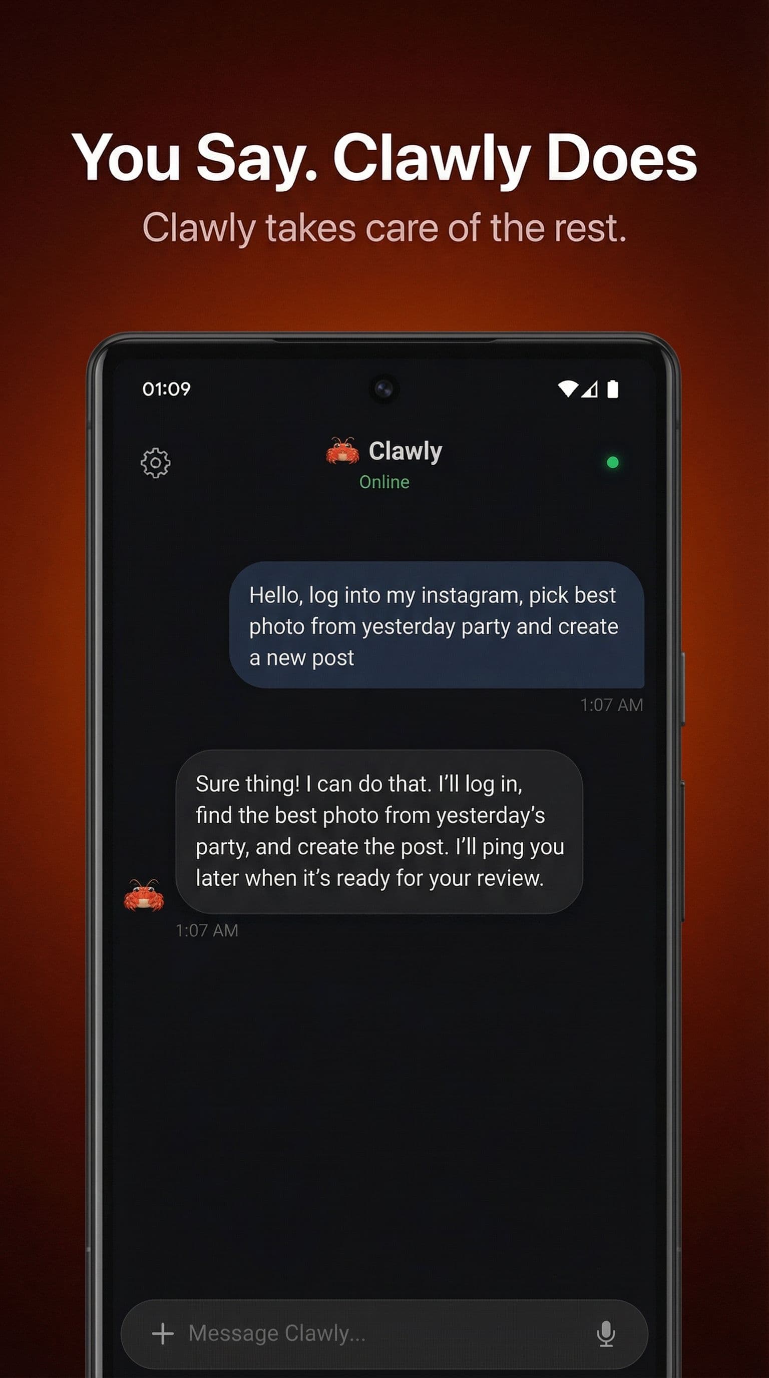 Clawly AI - OpenClaw dApp screenshot 3
