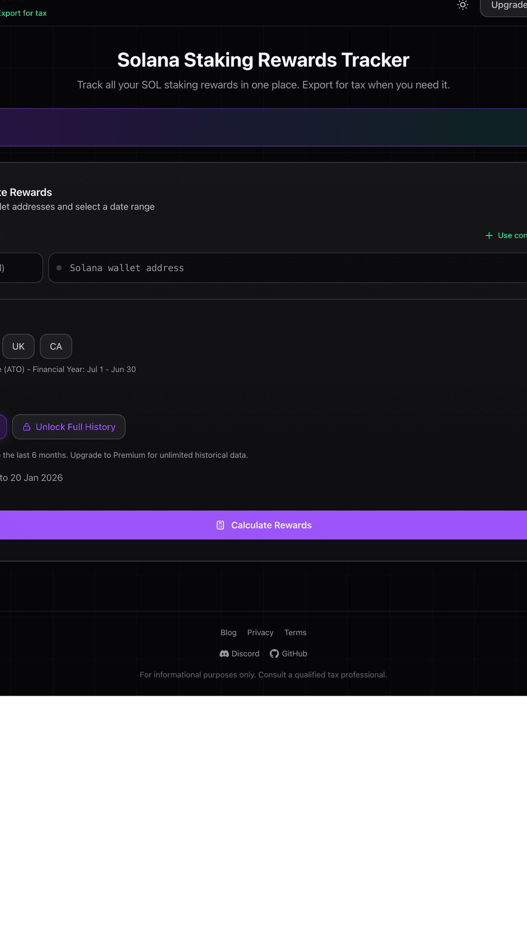 SOL Stake Rewards & Tax screenshot 2