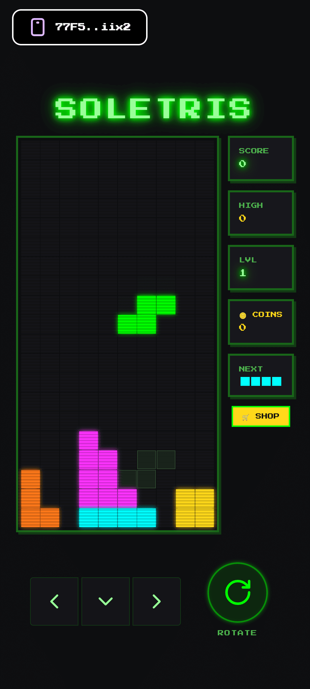 Retro Soletris screenshot 2