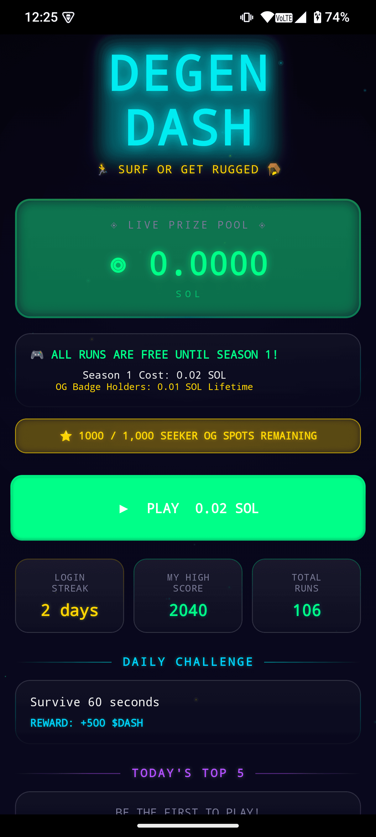 Degen Dash screenshot 1