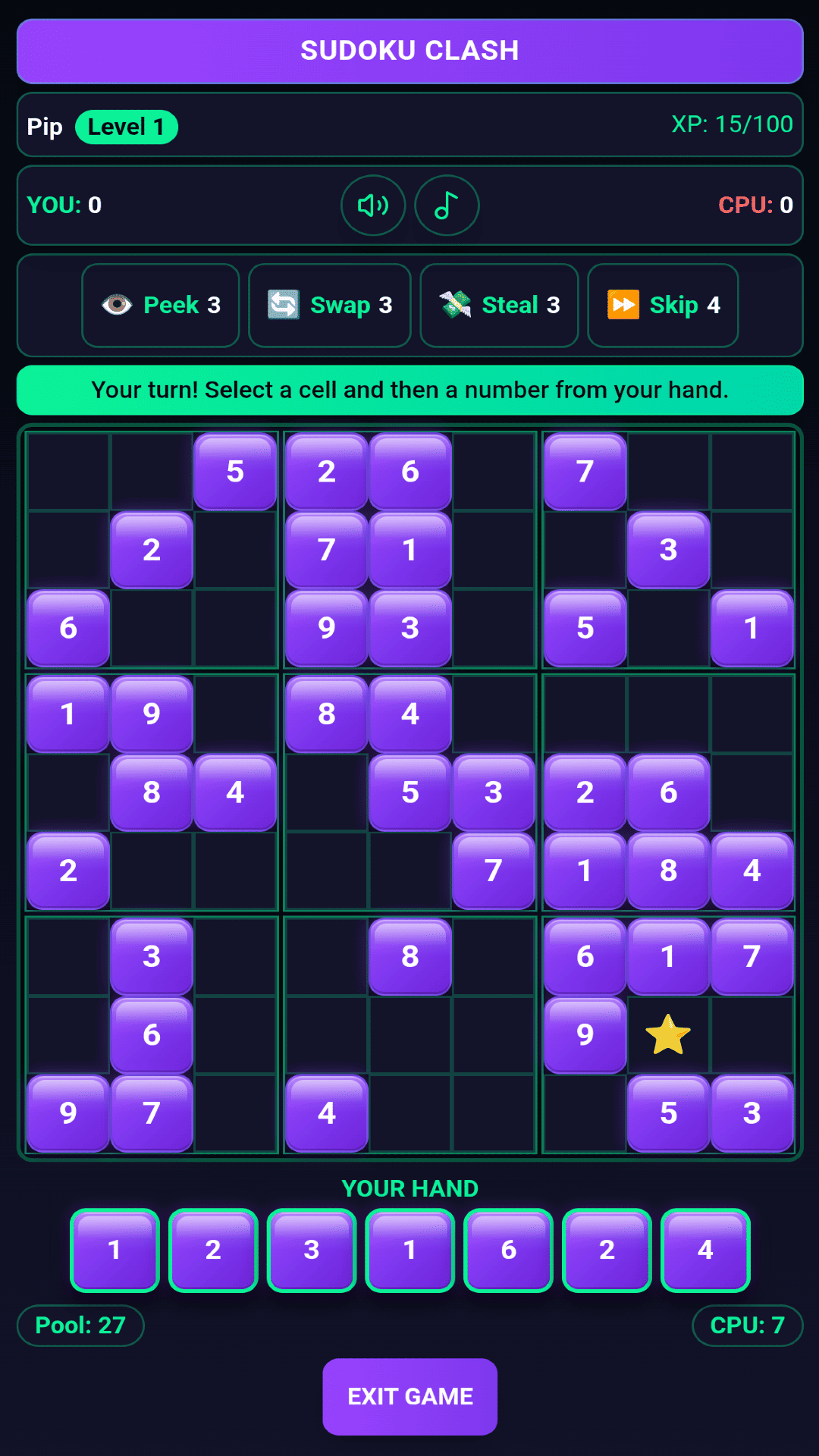 Sudoku Clash screenshot 1