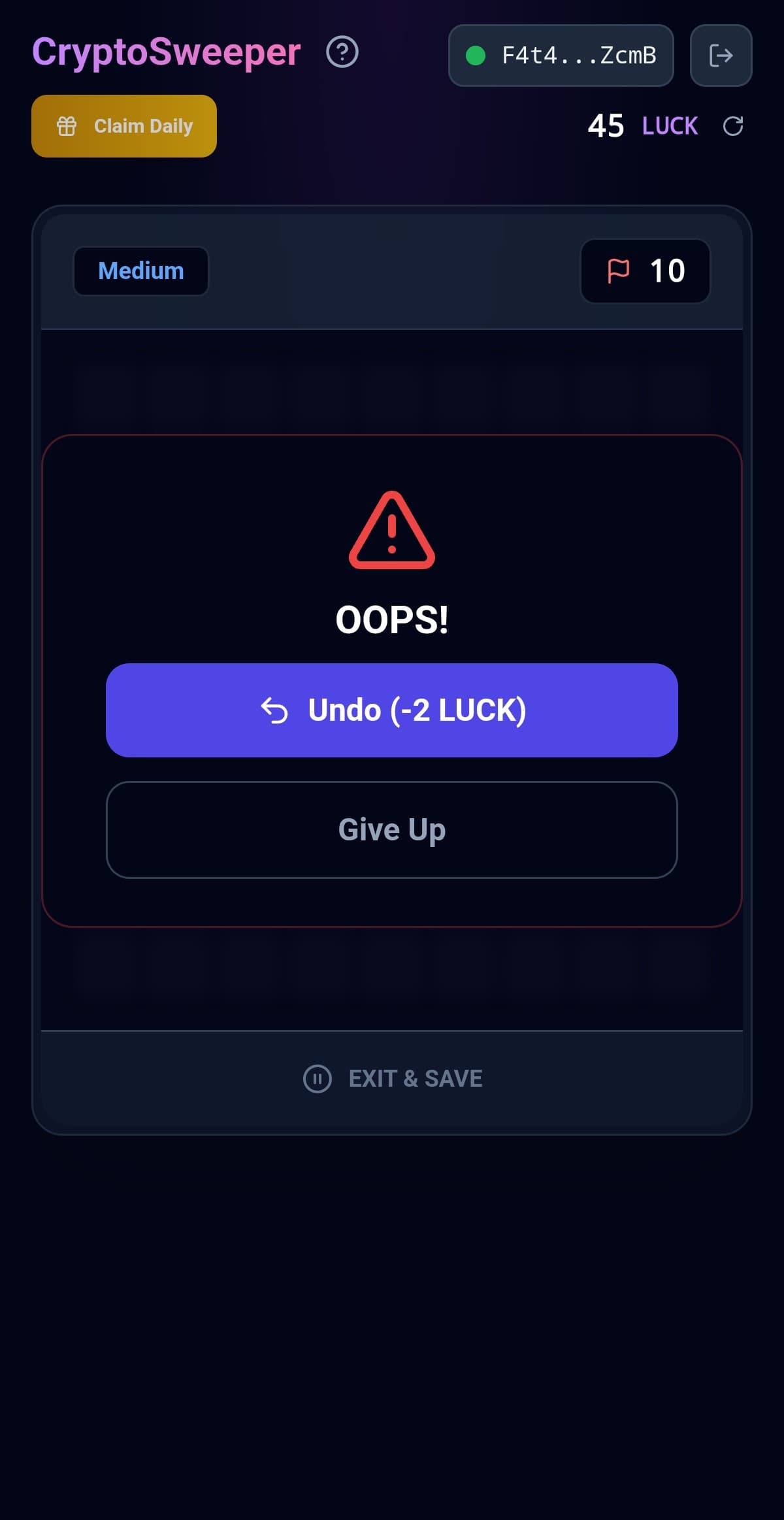 CryptoSweeper screenshot 3