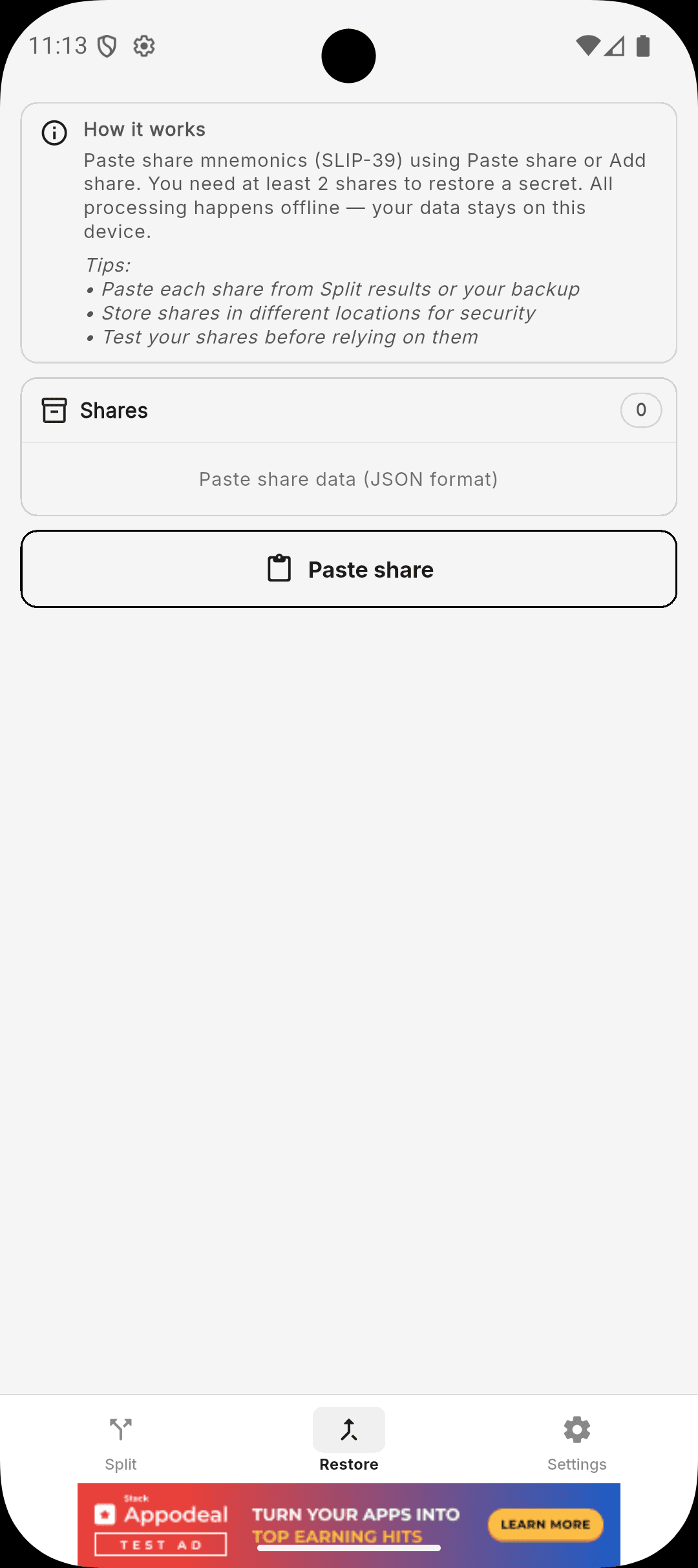 Shamir Safe screenshot 7
