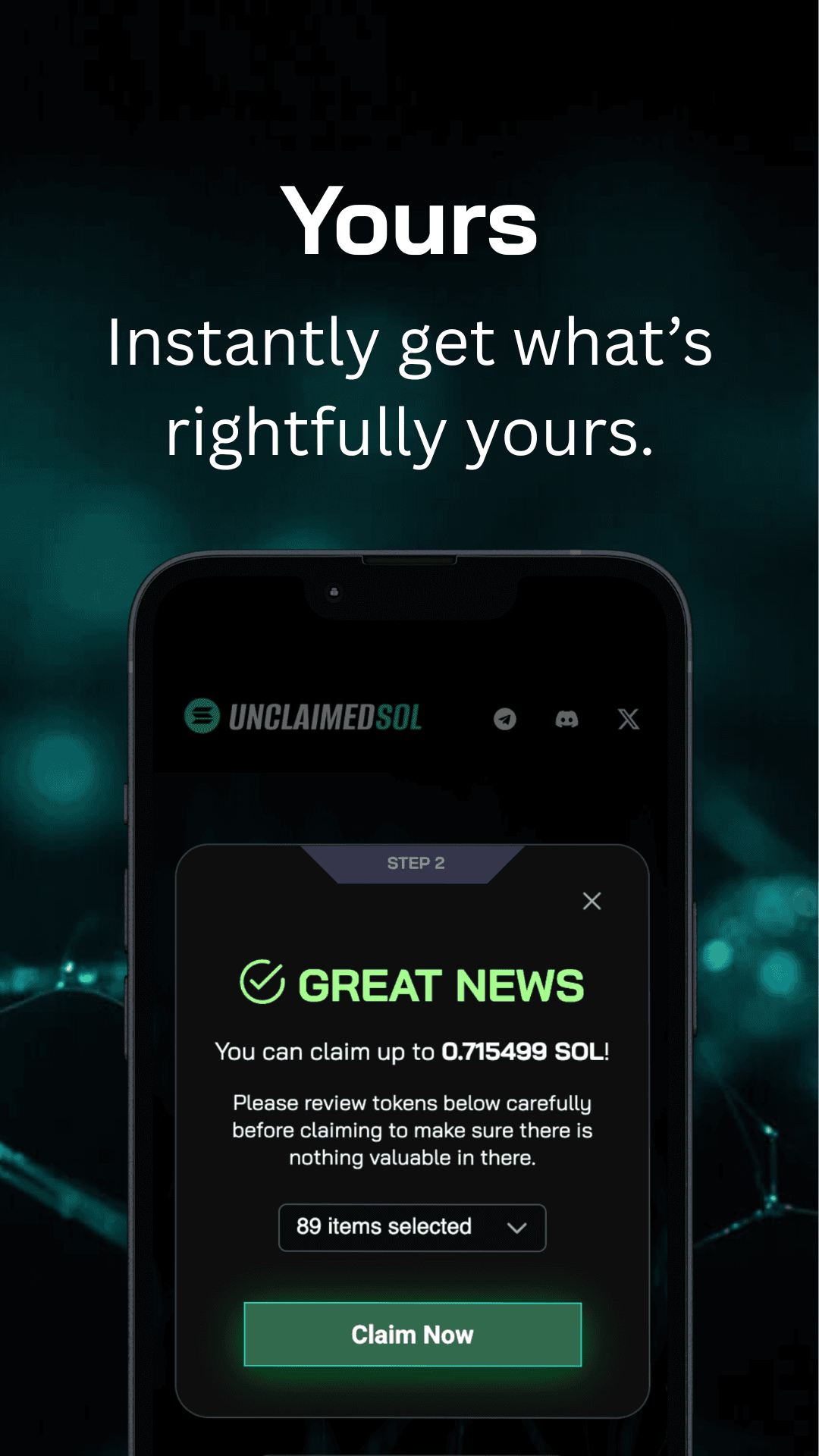 Unclaimed SOL screenshot 3