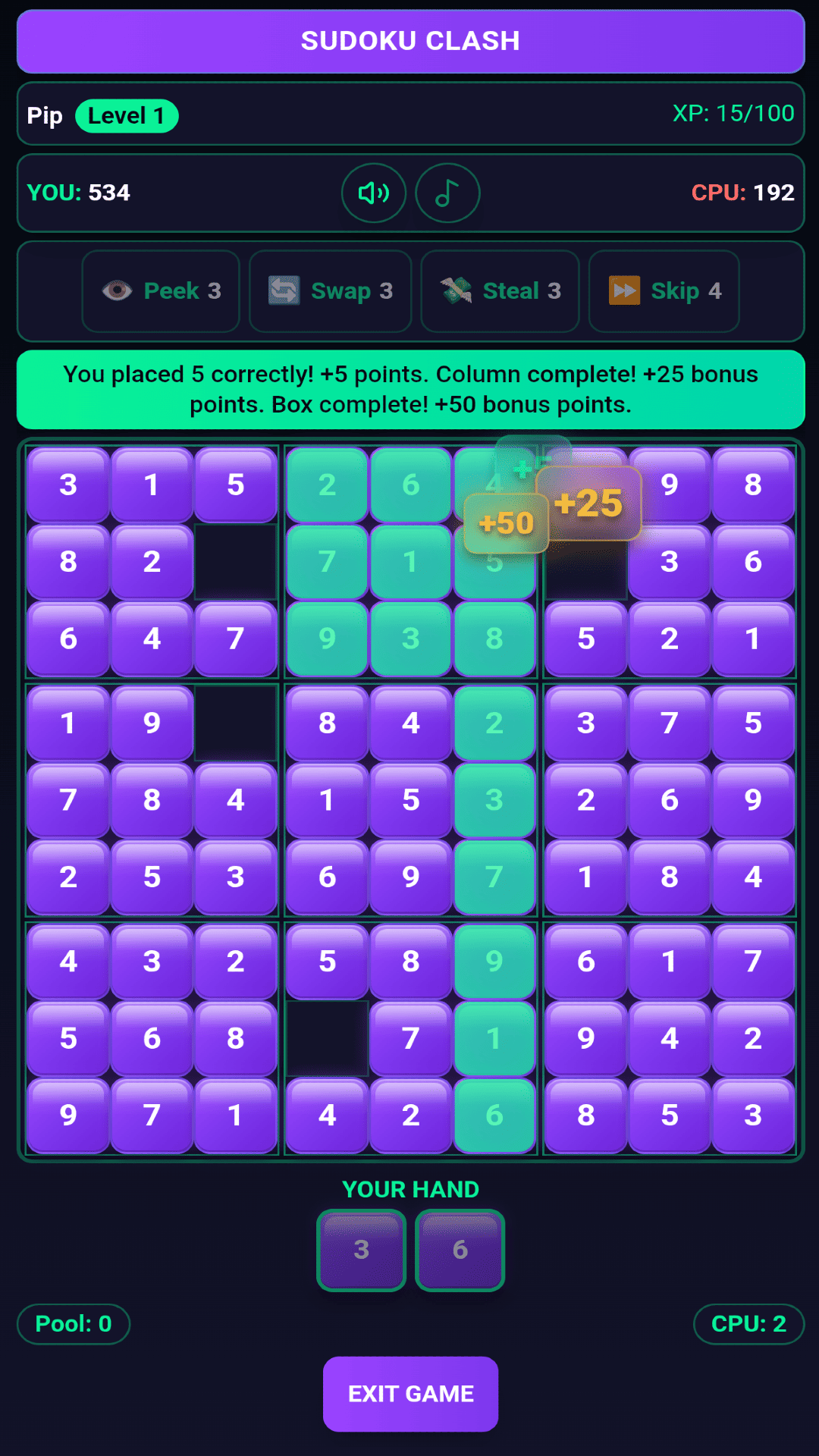 Sudoku Clash screenshot 2