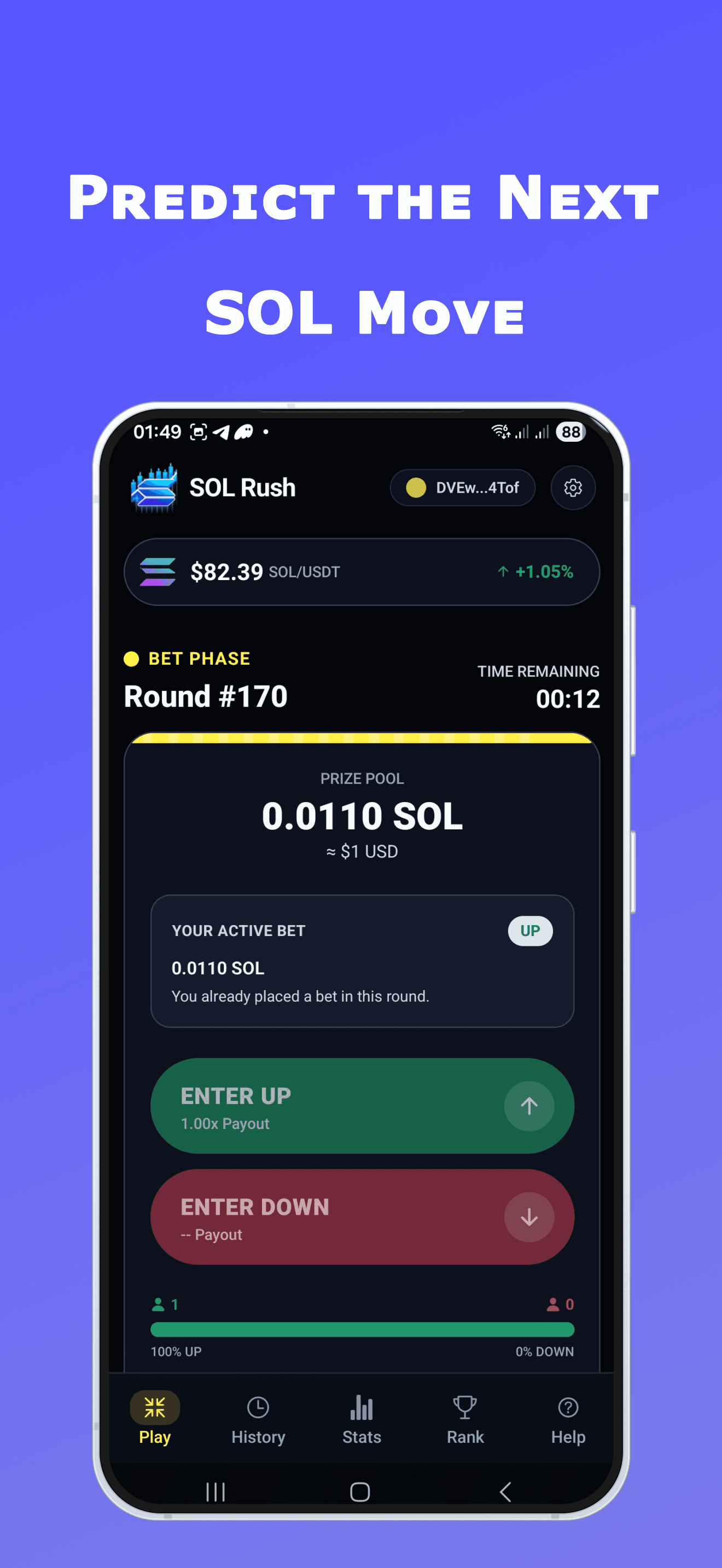 SOL Rush: Prediction Game screenshot 1