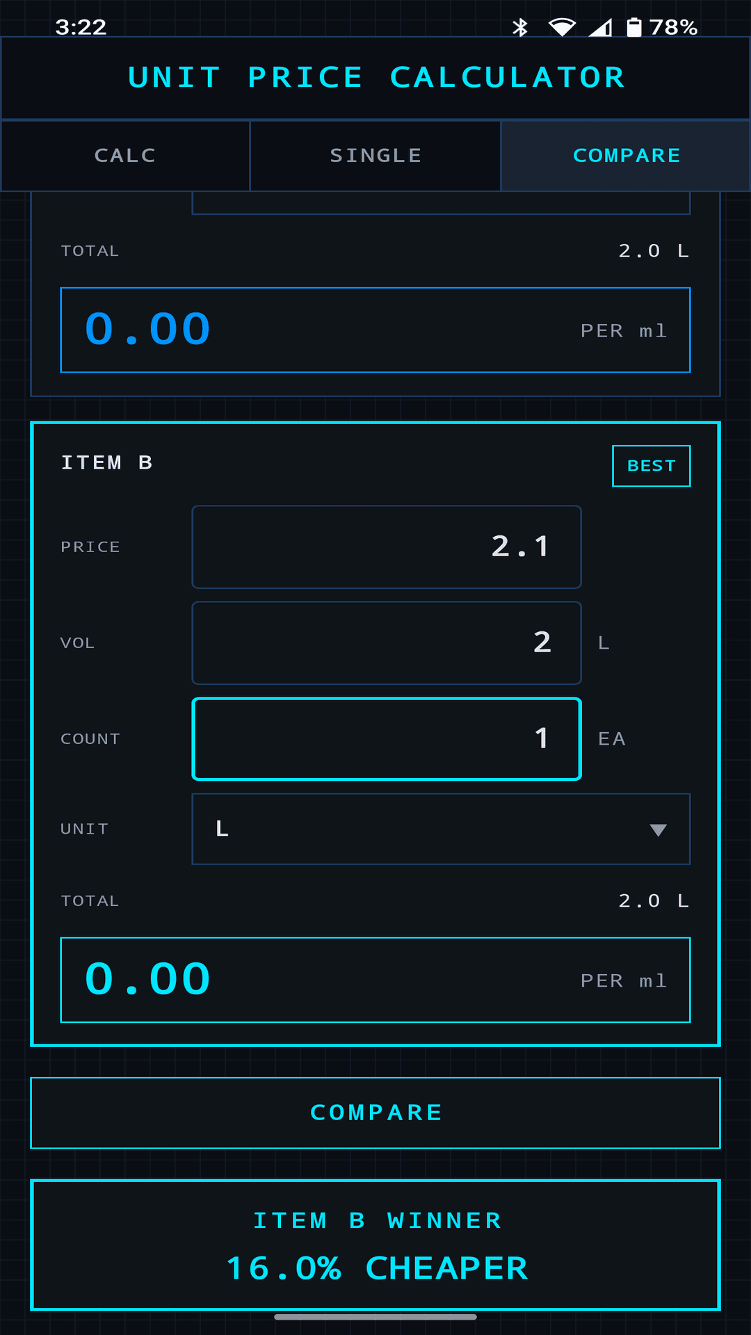 PRICE CALC screenshot 2