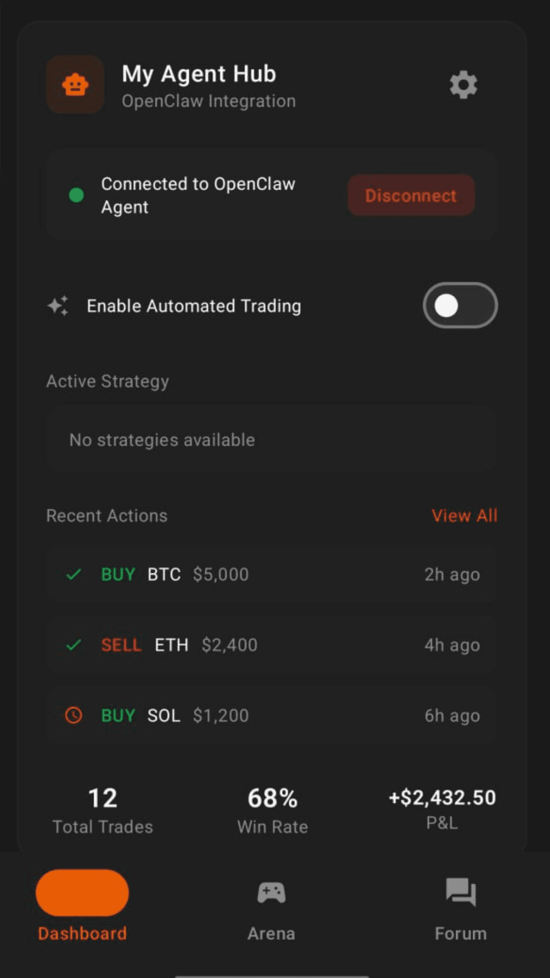 ClawdQuant screenshot 2