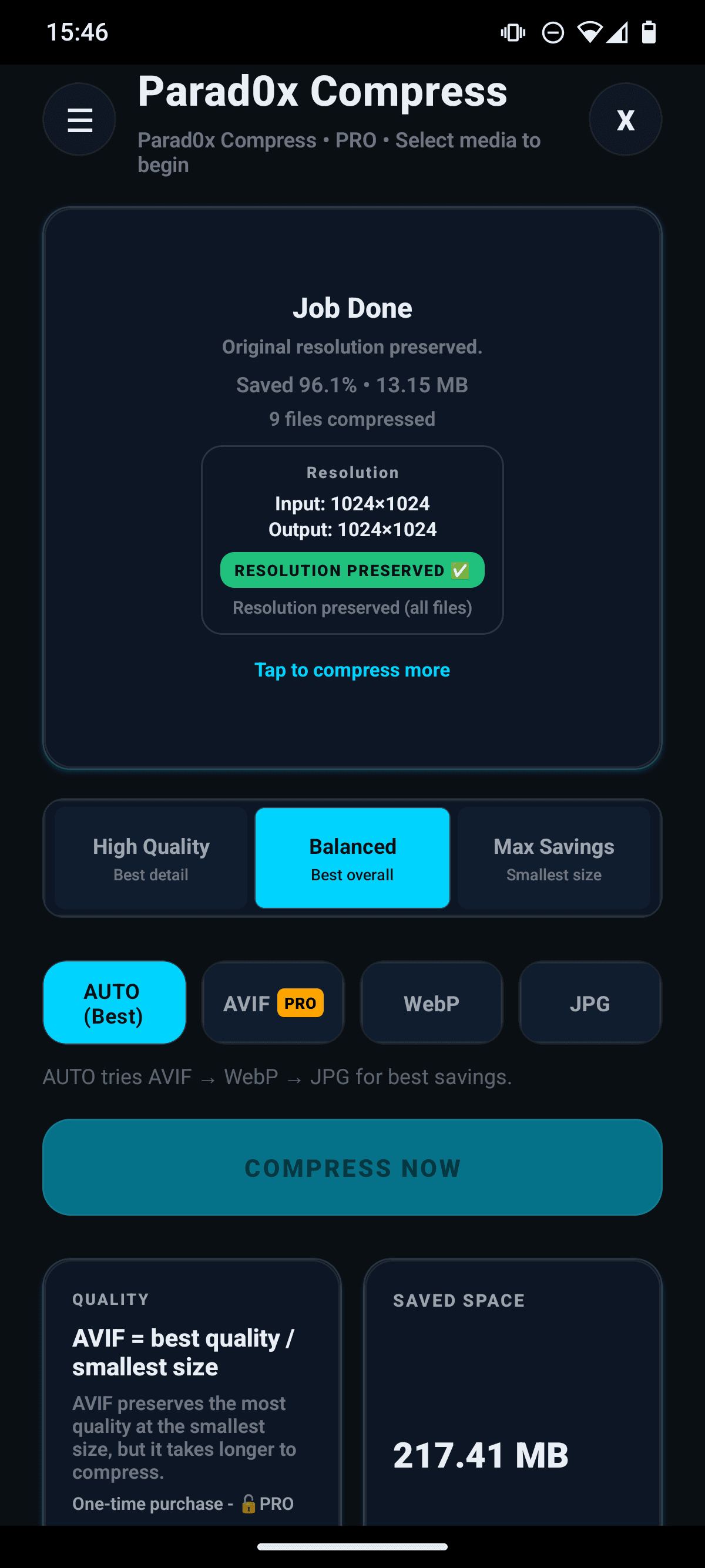 Parad0x Compress screenshot 4