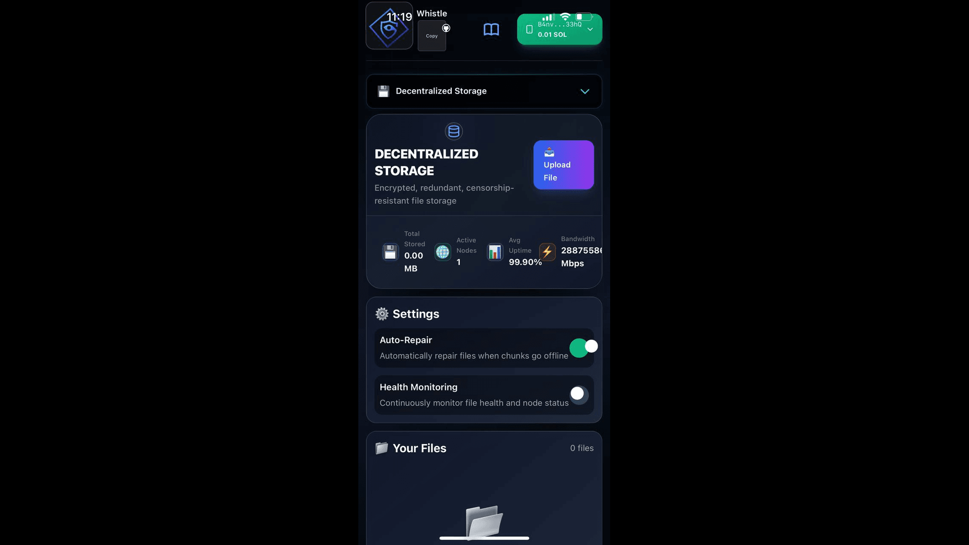 Whistle screenshot 2