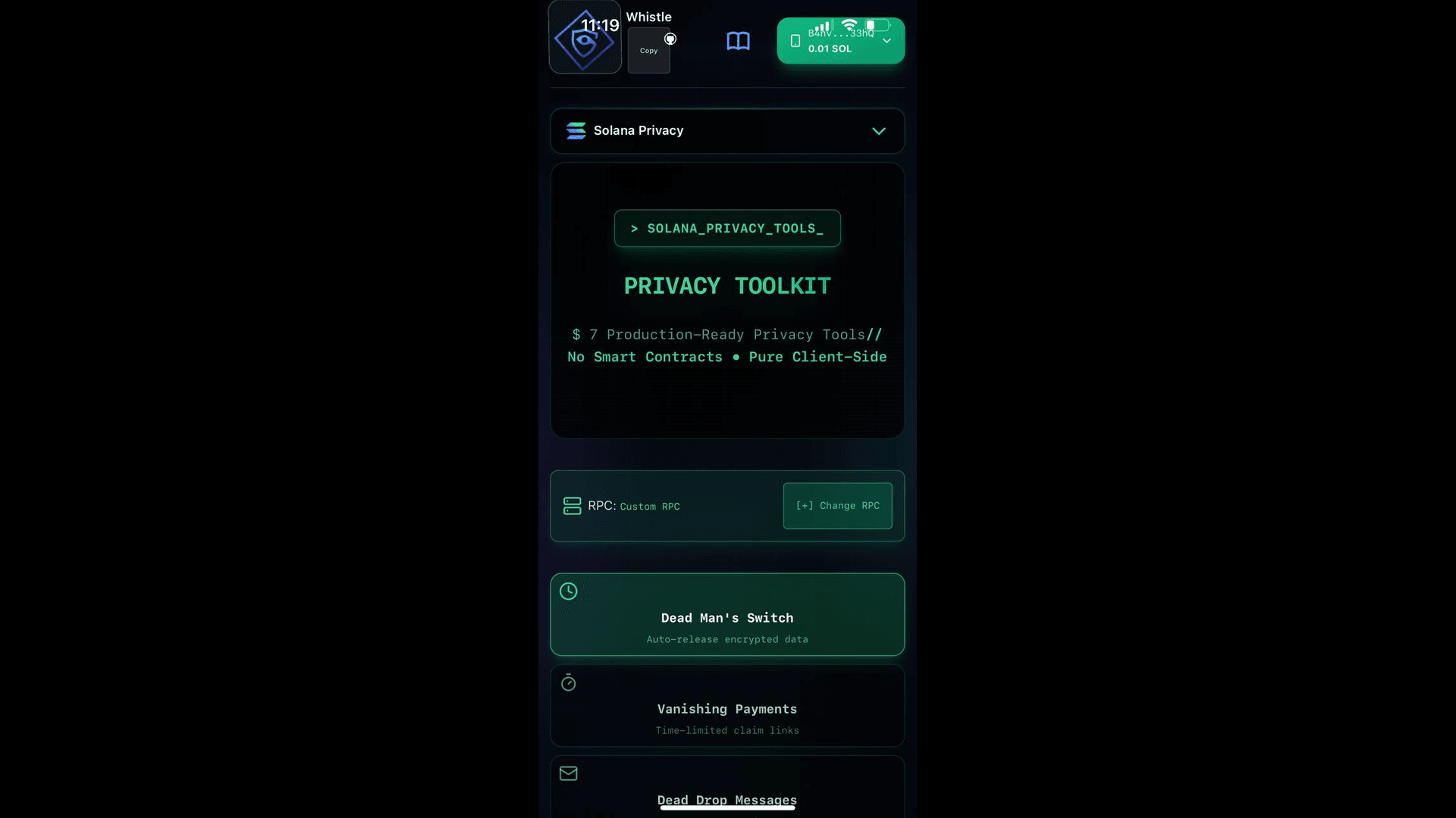 Whistle screenshot 1