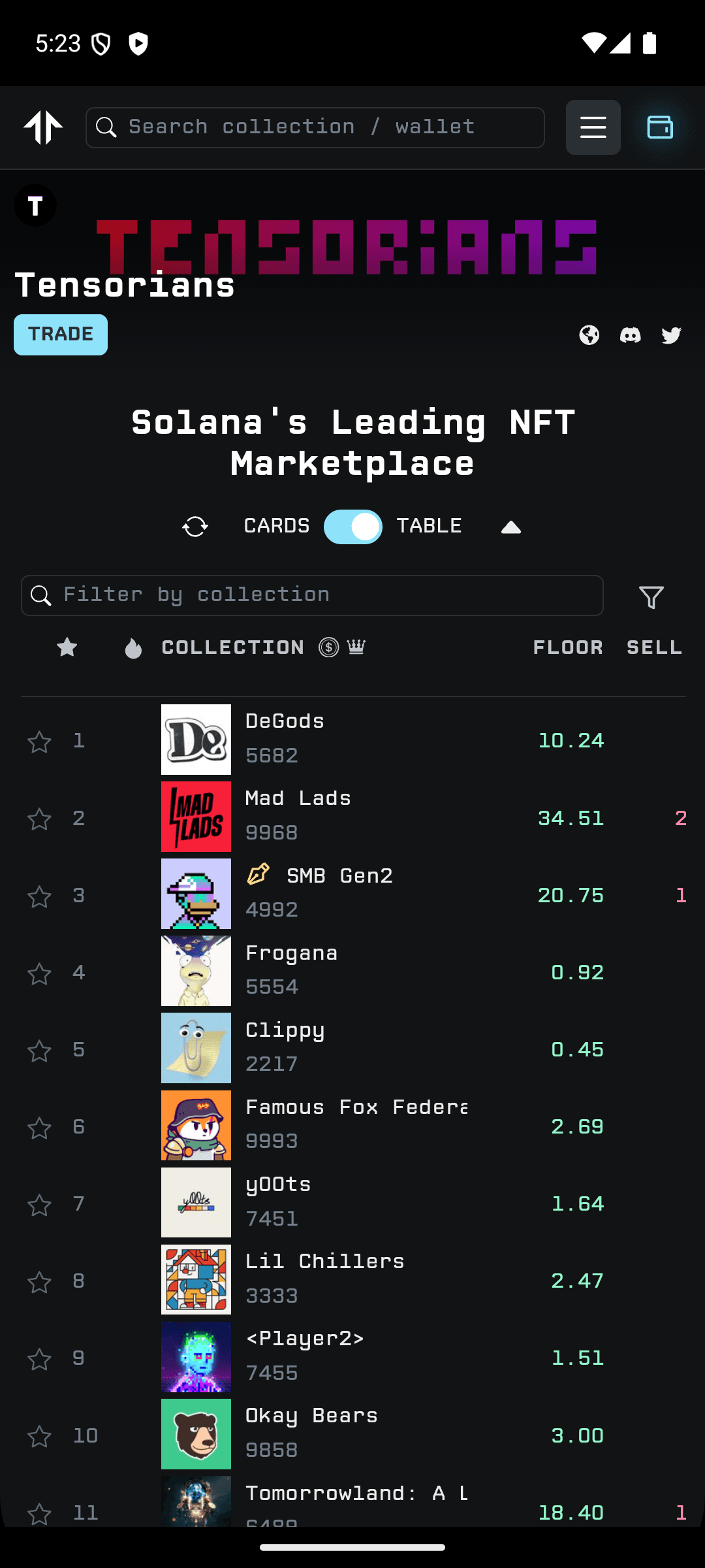 Tensor: Pro NFT Trading screenshot 1