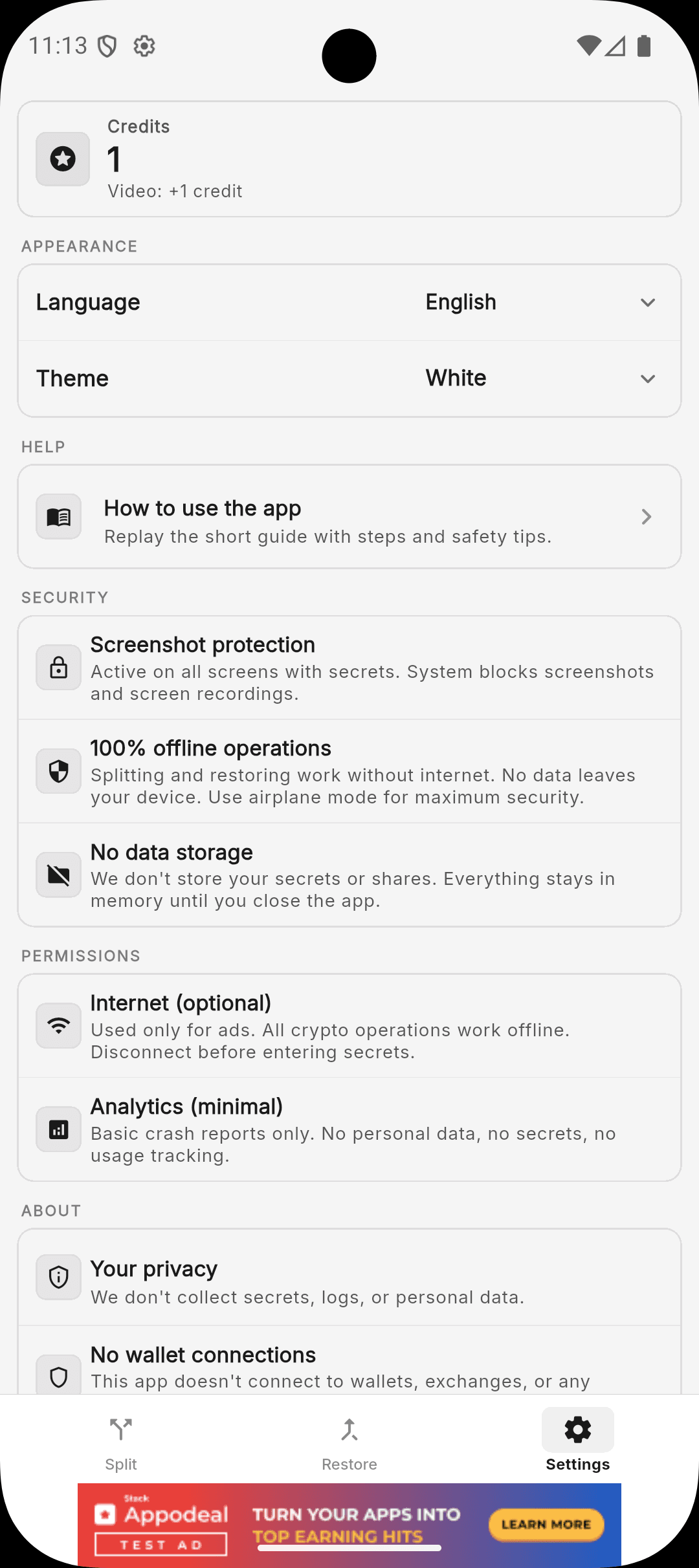 Shamir Safe screenshot 8