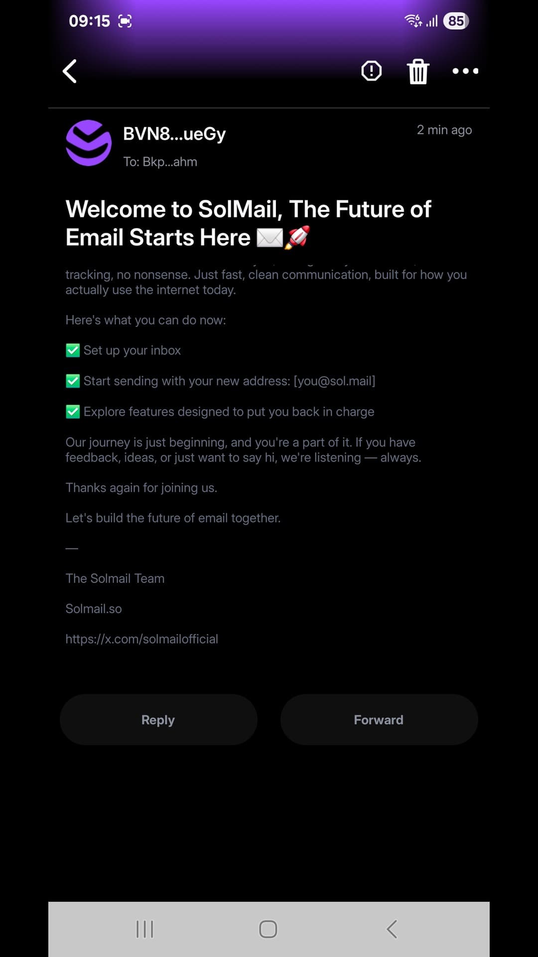 SolMail screenshot 5